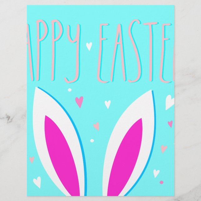 happy easter bunny letterhead (Front)