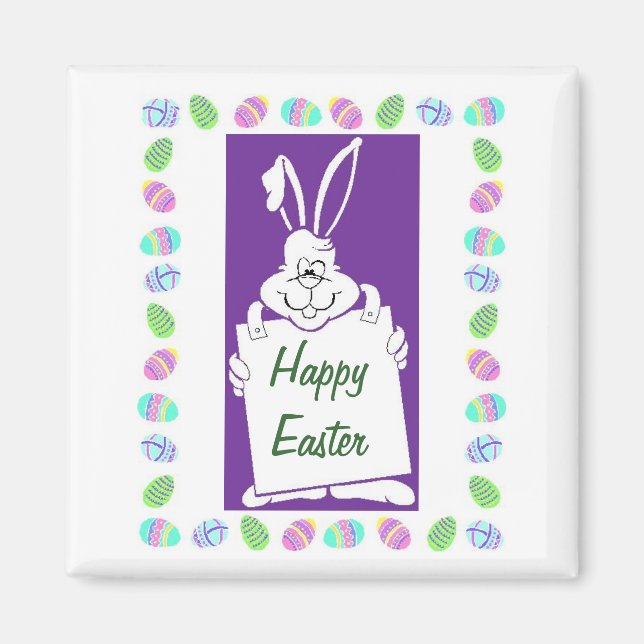 Happy Easter Bunny Magnet (Front)