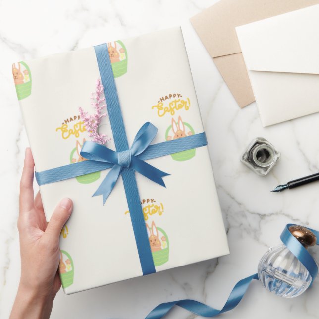 Happy Easter Bunny Matte Wrapping Paper (Gifting)