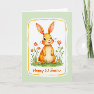 Happy Easter Bunny Meadow Card