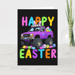 Happy Easter Bunny Monter Truck Funny Madness Card