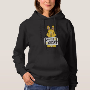 Happy Easter Bunny Mugshot Rabbit  Easter Day Cute Hoodie
