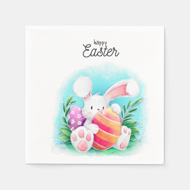 Happy Easter Bunny Napkin (Front)