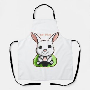 Happy Easter Bunny On Easter Apron