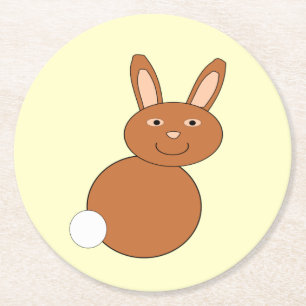 Happy easter Bunny Paper Coasters