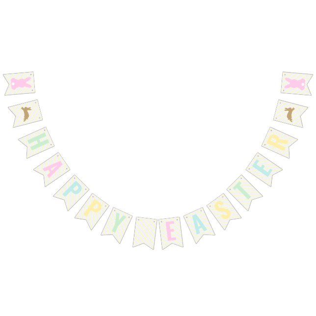 Happy Easter Bunny Pastel Sticker  Bunting (All)