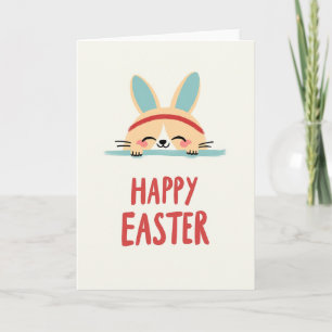 Happy Easter Bunny Pattern Card