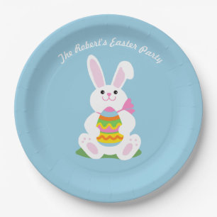 Happy Easter Bunny ~ Personalised Paper Plate