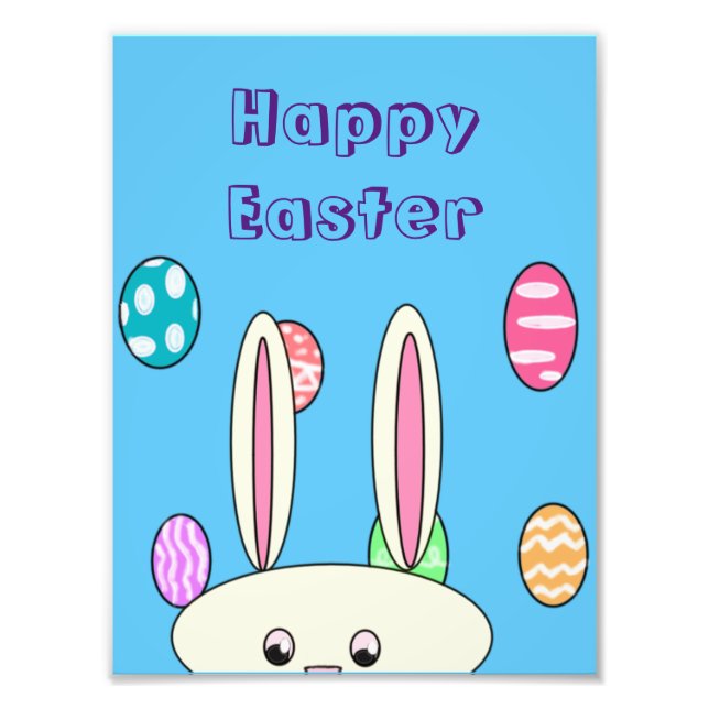Happy Easter Bunny Photo Print (Front)