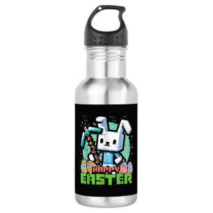 Happy Easter Bunny Pixel Game  532 Ml Water Bottle