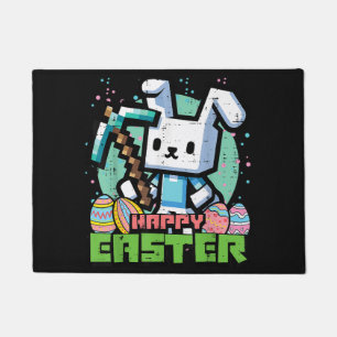 Happy Easter Bunny Pixel Game  Doormat