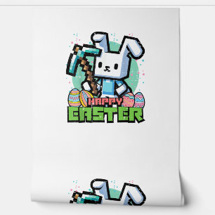 Happy Easter Bunny Pixel Game Gaming Gamer Boys Ki Wallpaper