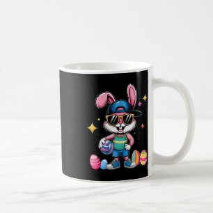 Happy Easter Bunny Playing Volleyll Easter Sport K Coffee Mug