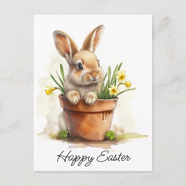 Happy Easter Bunny Postcard (Front)