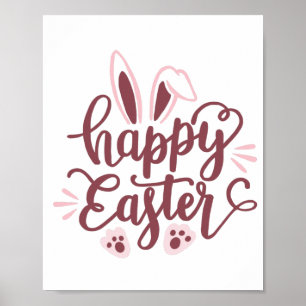 Happy Easter Bunny Poster – Cute Spring Holiday 