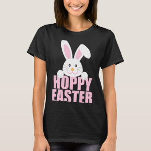 Happy Easter Bunny Pun Cute Pink Girls T Shirt 