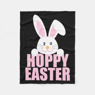 Happy Easter Bunny Pun Cute Pink Girls T Shirt  Fleece Blanket