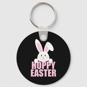 Happy Easter Bunny Pun Cute Pink Girls T Shirt  Key Ring