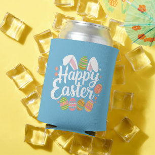 Happy Easter Bunny Rabbit Egg Holiday Can Cooler