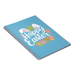 Happy Easter Bunny Rabbit Egg Holiday Notebook