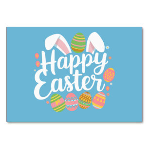 Happy Easter Bunny Rabbit Egg Holiday  Table Number