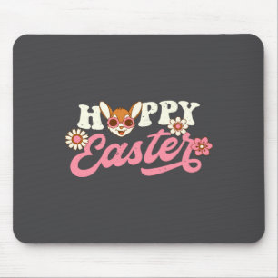 Happy Easter Bunny Rabbit Face Easter Day Mouse Pad