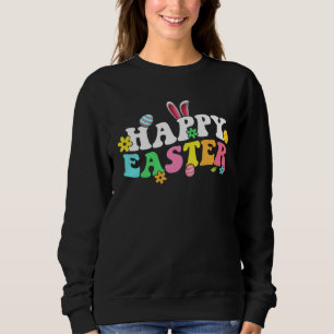 Happy Easter Bunny Rabbit Face  Easter Day Women G Sweatshirt