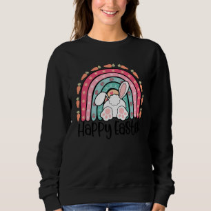 Happy Easter Bunny Rabbit Face  Easter Day Women G Sweatshirt