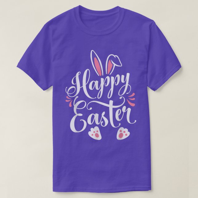 Happy Easter Bunny Rabbit Face Funny Easter Day 20 T-Shirt (Design Front)