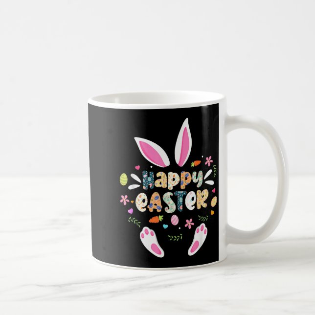 Happy Easter Bunny Rabbit Face Funny Easter Day Coffee Mug (Right)