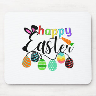 Happy Easter Bunny Rabbit Face Funny Easter Day T Mouse Pad