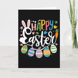 Happy Easter Bunny Rabbit Face Funny Easter Day Wo Card