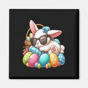 Happy Easter Bunny Rabbit Face Funny Easter Day Wo Magnet