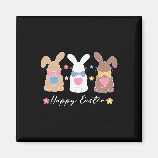 Happy Easter Bunny Rabbit Face Funny Easter Day Wo Magnet (Front)