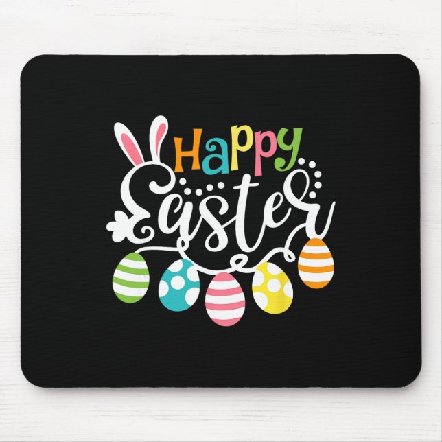 Happy Easter Bunny Rabbit Face Funny Easter Day Wo Mouse Pad (Front)