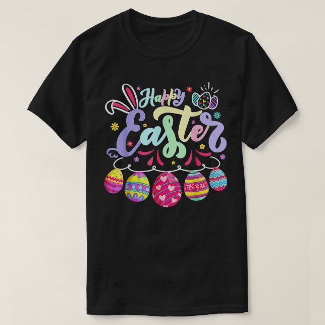 Happy Easter Bunny Rabbit Face Funny Easter Day Wo T-Shirt (Design Front)