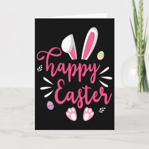 Happy Easter Bunny Rabbit Face Funny Ideas Gifts W Card