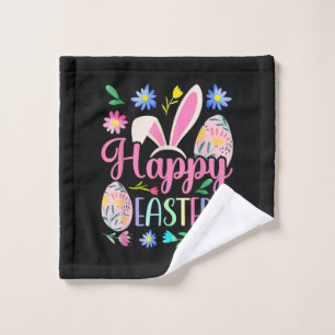 Happy Easter Bunny Rabbit Face Funny Wash Cloth