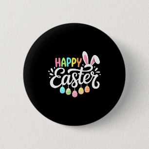 Happy Easter Bunny Rabbit For Girls Kids Boys Teac 6 Cm Round Badge
