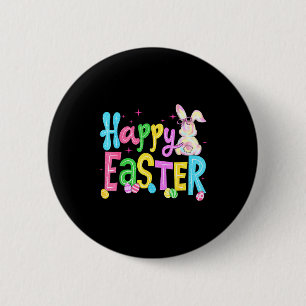 Happy Easter Bunny Rabbit For Kids Girls Teens Tea 6 Cm Round Badge