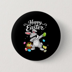 Happy Easter Bunny Rabbit For Kids Girls Teens Tea 6 Cm Round Badge