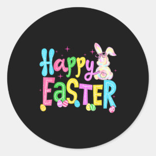 Happy Easter Bunny Rabbit For Kids Girls Teens Tea Classic Round Sticker