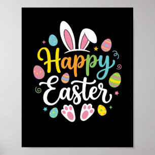 Happy Easter Bunny Rabbit Funny Easter Day Women  Poster