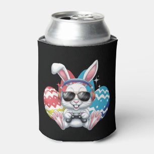 Happy Easter Bunny Rabbit Gaming Gamer Games Can Cooler