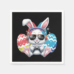 Happy Easter Bunny Rabbit Gaming Gamer Games Napkin
