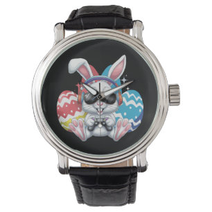 Happy Easter Bunny Rabbit Gaming Gamer Games Watch