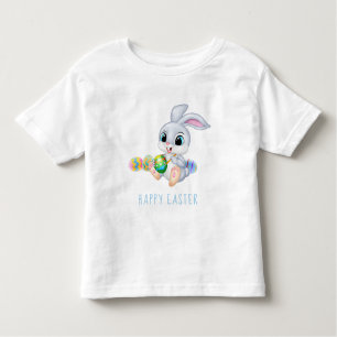 Happy Easter Bunny Rabbit Painting Eggs   Holidays Toddler T-Shirt