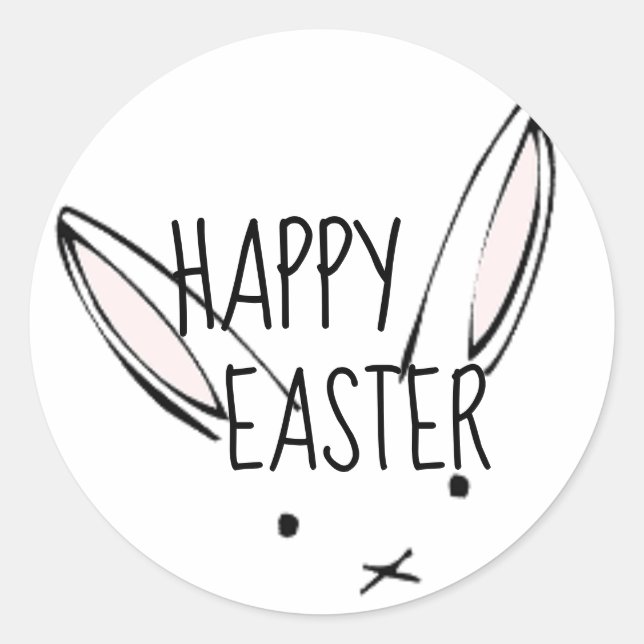 Happy Easter Bunny Rabbit Sticker (Front)