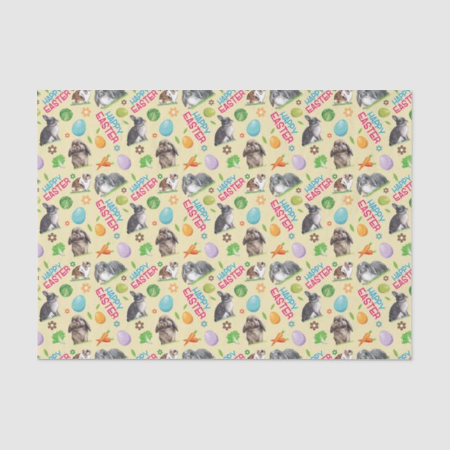 Happy Easter Bunny Rabbit Tissue Paper (Front)