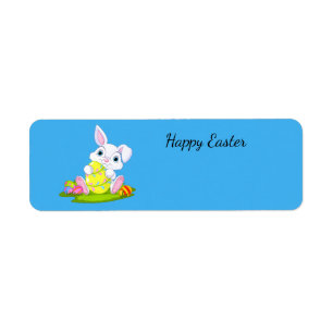 Happy Easter Bunny Return Address Label